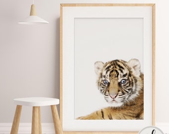 Baby Boy, Girl nursery decor, Tiger Cub Print, Baby Animal art, Nursery Animals Wall Art, Safari Animals, Nursery decor, photograph