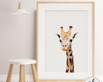 Baby Boy, Girl nursery decor, Baby Giraffe Print, Baby Animal art, Nursery Animals Wall Art, Safari Animals, Nursery decor, photograph