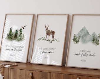 Christian Nursery Decor, Bible Verse Watercolor Print (Digital Download)