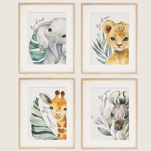 Girl Boy Unisex Nursery Decor. Baby Safari Jungle Animals - Etsy Girl Boy Unisex Nursery Decor. Baby Safari Jungle Animals - Etsy