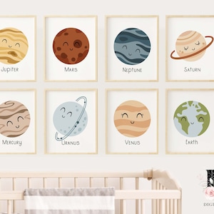 Kids bedroom wall art, Nursery prints, Planet posters, educational posters, Planet Wall art, Montessori printable, Montessori toddler