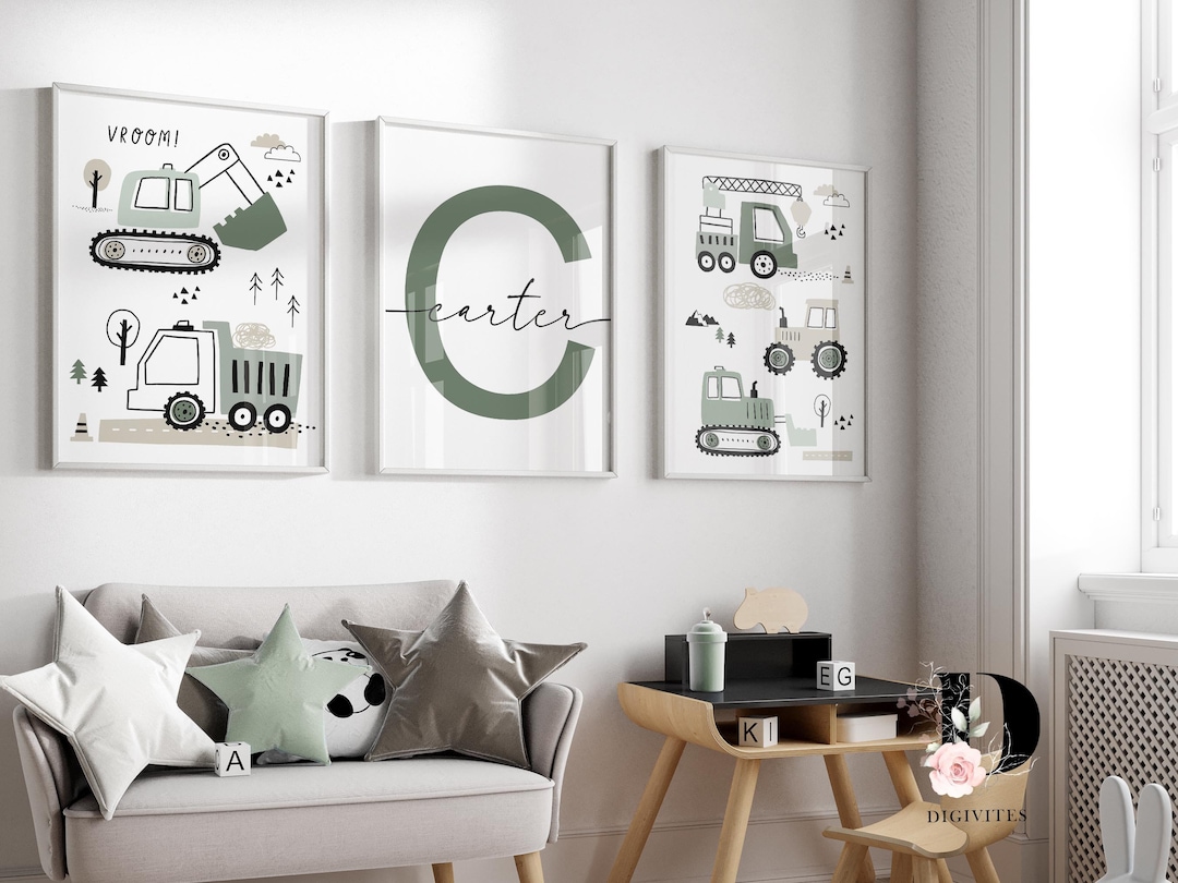 Baby Boy Nursery Wall Art, Baby Boy Nursery, Nursery Decor Boy, Kids ...