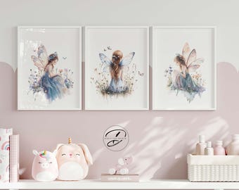 Fairy Garden Prints Set, Nursery Wall Art (Digital Prints)