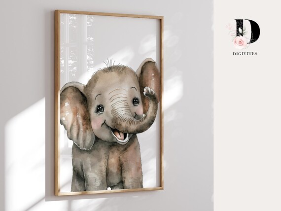 YEESAM ART Quadro Da Dipingere Con I Numeri Per Adulti E Bambini – Elefante E Uccelli Nel Deserto – Kit Fai Da Te Su Tela 40x50cm (Con Cornice)