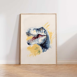Dinosaur Poster for boys room, T-Rex Print, Playroom decor, Printable wall art, Dinosaur wall art, Dinosaur bedroom, Toddler room decor