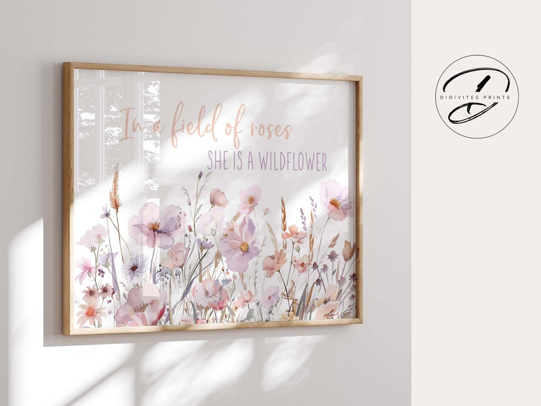 Wildflower Nursery Print, Boho Floral Decor (digital Download) - Etsy