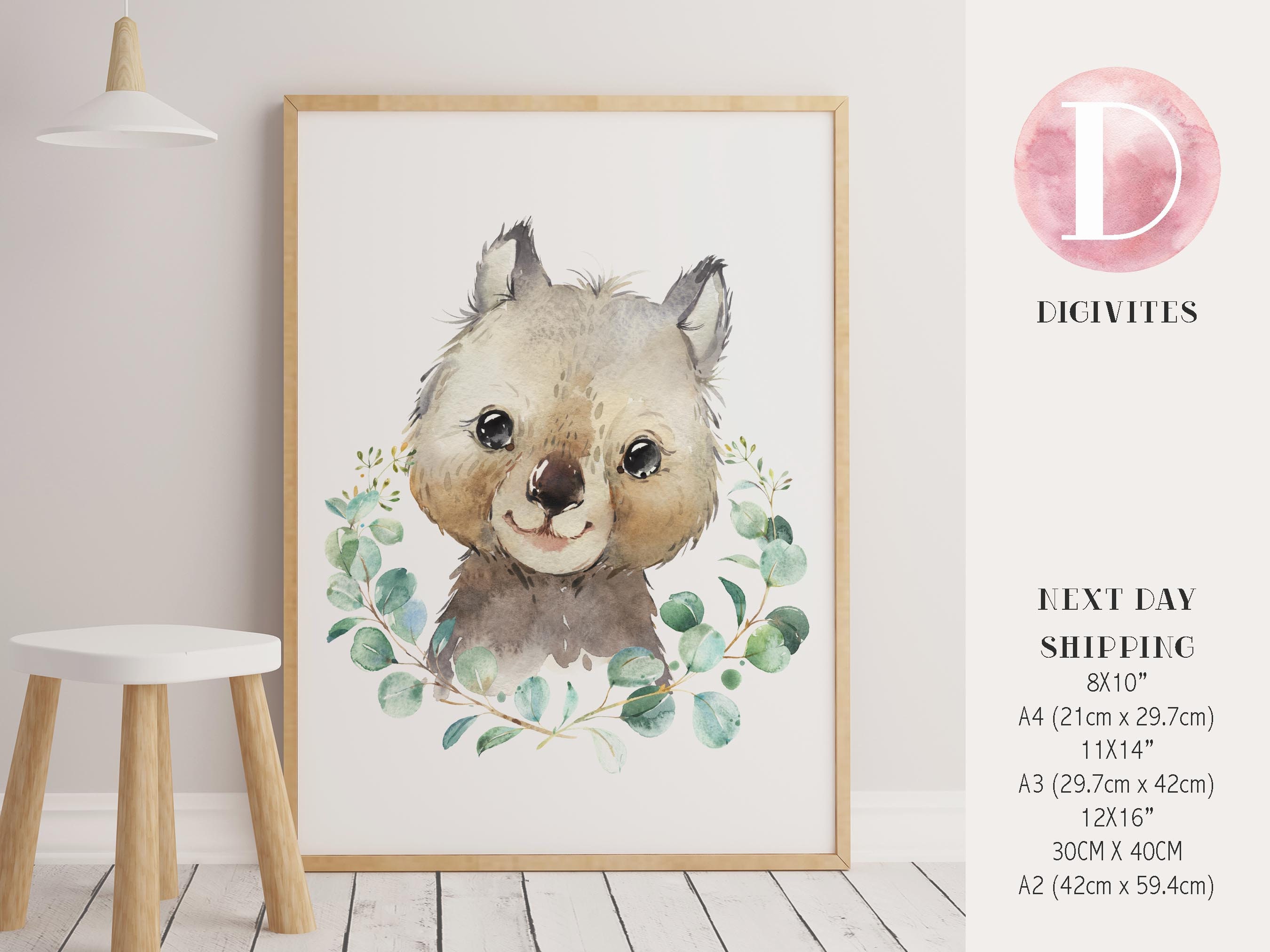 Australian Animal Nursery Wall Art Set of 6 Prints Animals Etsy Australia