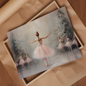 Vintage Christmas Wall art print, Nutcracker Ballet Christmas Print, Christmas Printable, Ballerina Christmas poster, Holiday decor, DIGITAL