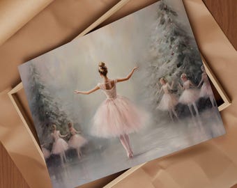 Vintage Nutcracker Ballet Print, Ballerina Christmas Poster (Digital Download)
