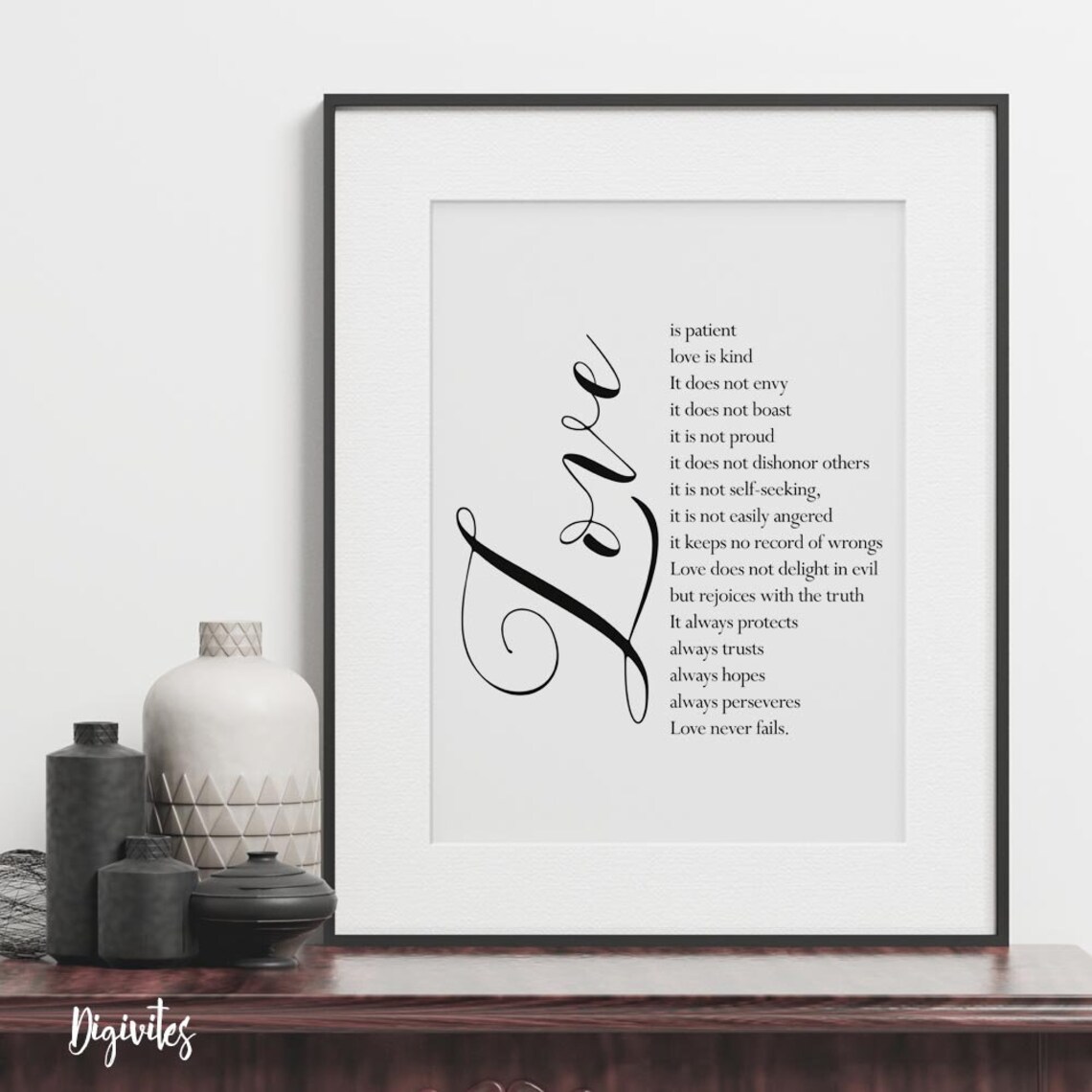 Love is Wall Art Print Typography Wall Art Bedroom Wall Art Etsy