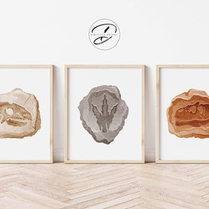 Dinosaur Fossil Prints: Jurassic Wall Art for Kids (Digital Download)