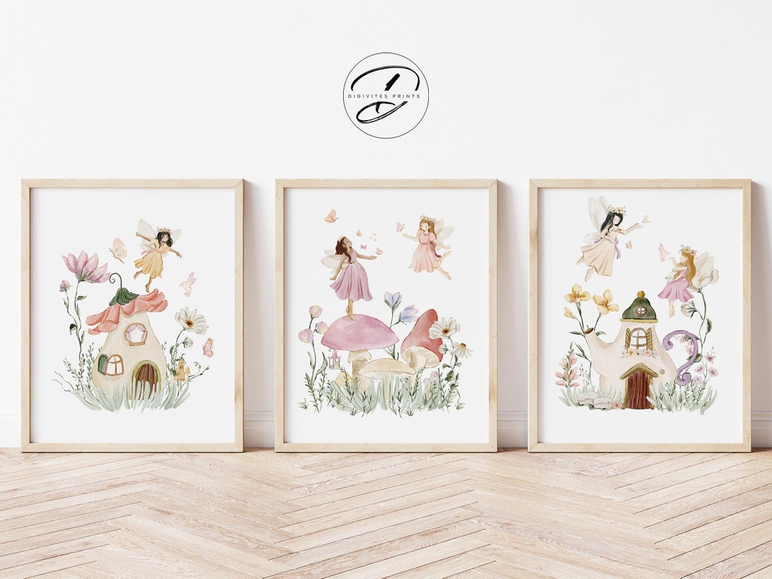 Fairy Garden Nursery Prints, Girls Room Decor (digital Download) - Etsy