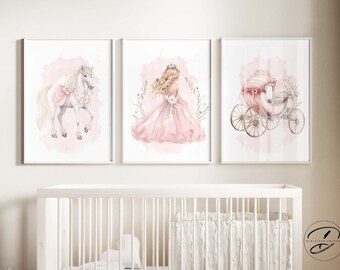 馬に乗ったプリンセスのプリントセット：スタジオジブリ風の保育園