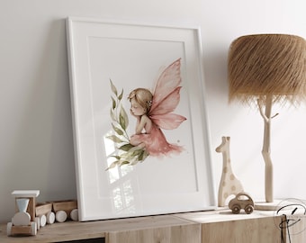 Original Fairy Print, Nursery Wall Art (Digital Print)