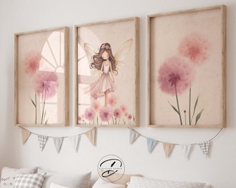 Fairy Print Set, Enchanted Girls Room Decor (Digital Download)
