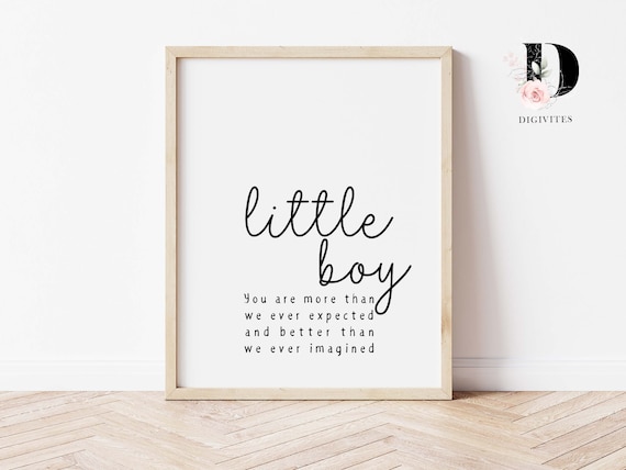 Baby Boy Nursery Wall Art, Quote Print, Printable Wall Art, Boys