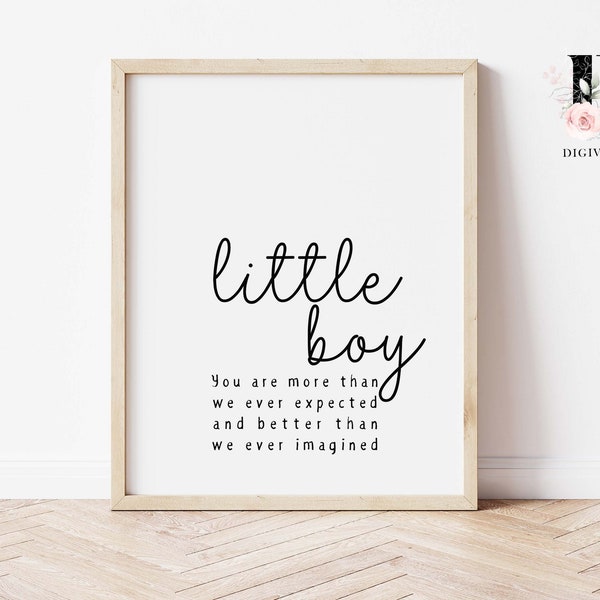 Baby boy Nursery wall art, quote print, Printable wall art, boys room decor, kids room decor, digital download, boy nursery decor, baby gift