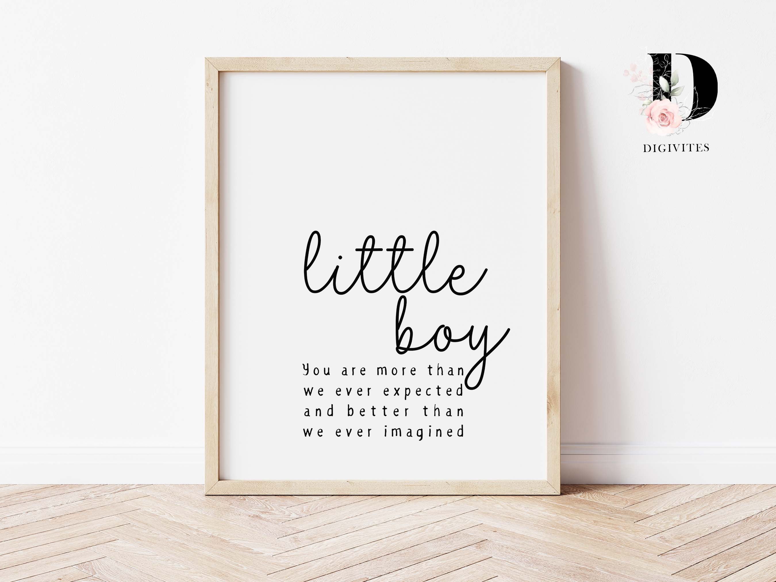 Baby Boy Quote Print, Nursery Wall Art (Digital Download), image size:2700x2025
