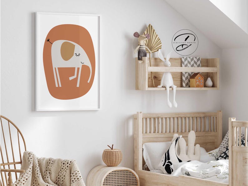 Safari Nursery Wall Prints, Nursery Decor, Boho Nursery Prints, Set of