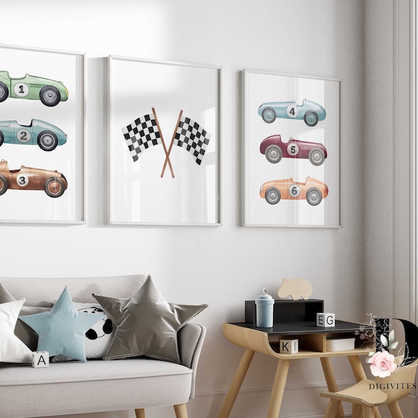 Racing Cars Toddler Room Decor Etsy Canada