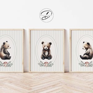 Teddy Bear Nursery art, Boy Nursery decor, Woodland Bear Nursery decor, Teddy Bear Nursery wall art, Printable wall art, Vintage Nursery art