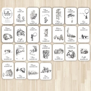 Classic Winnie the Pooh Baby Milestone Cards 40 Card Set - Etsy Australia