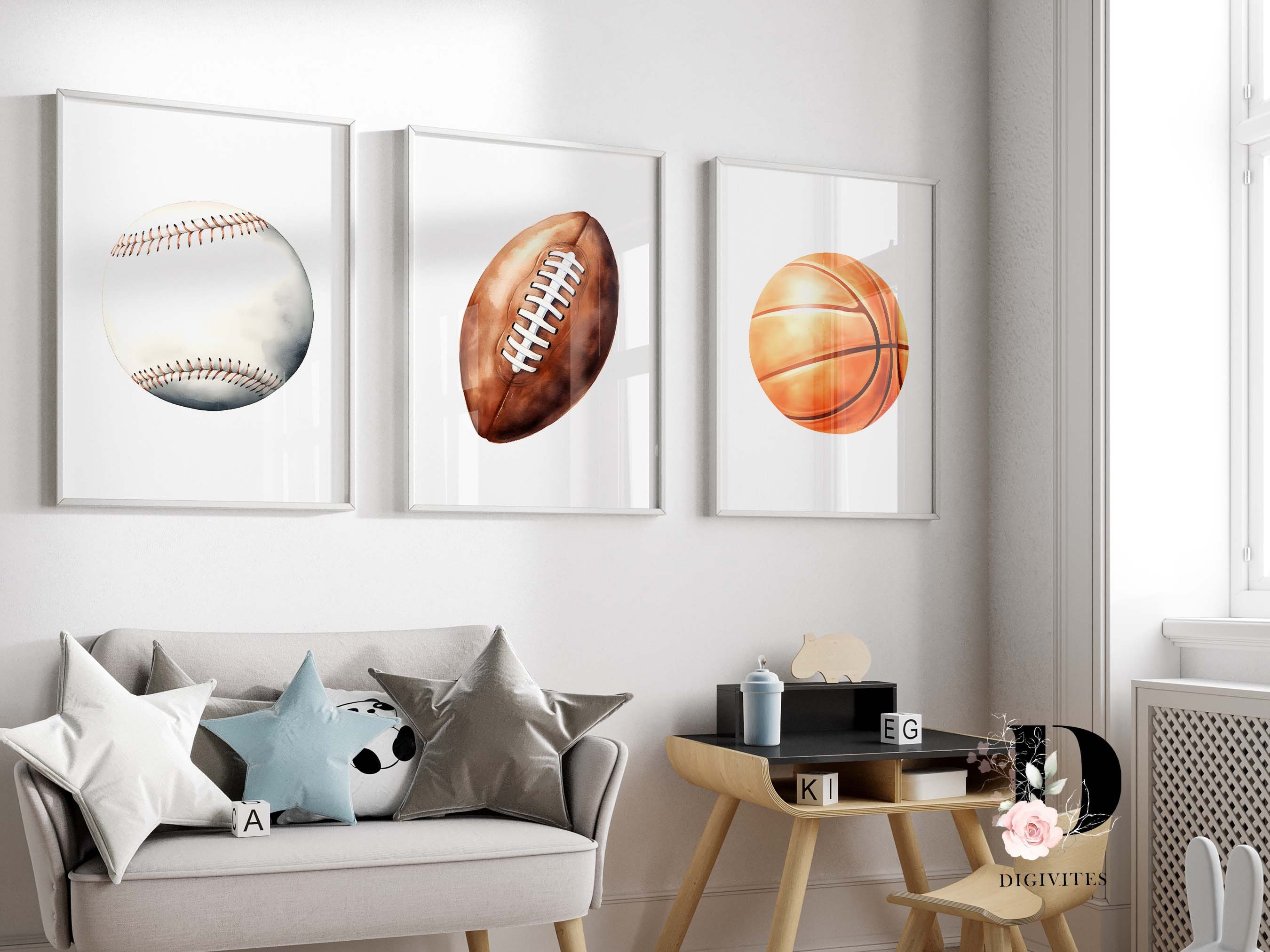 Sports Wall Art Prints, Boys Bedroom Decor (digital Download) - Etsy Israel, image size:2700x2025