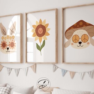 Stampe da parete per bambine, stampe da parete per bambine, stampe da parete per cameretta bambine, set di 3 stampe digitali, decorazioni per camerette bambine, stampe per camerette, decorazioni boho per camerette