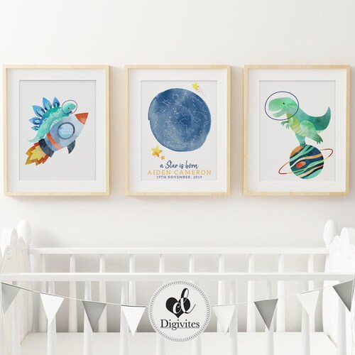 Baby Boy Nursery Bedroom Wall Art. Custom Star Map Print Etsy