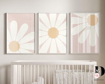 Daisy Nursery Print: Boho Floral Wall Art (Digital Download)