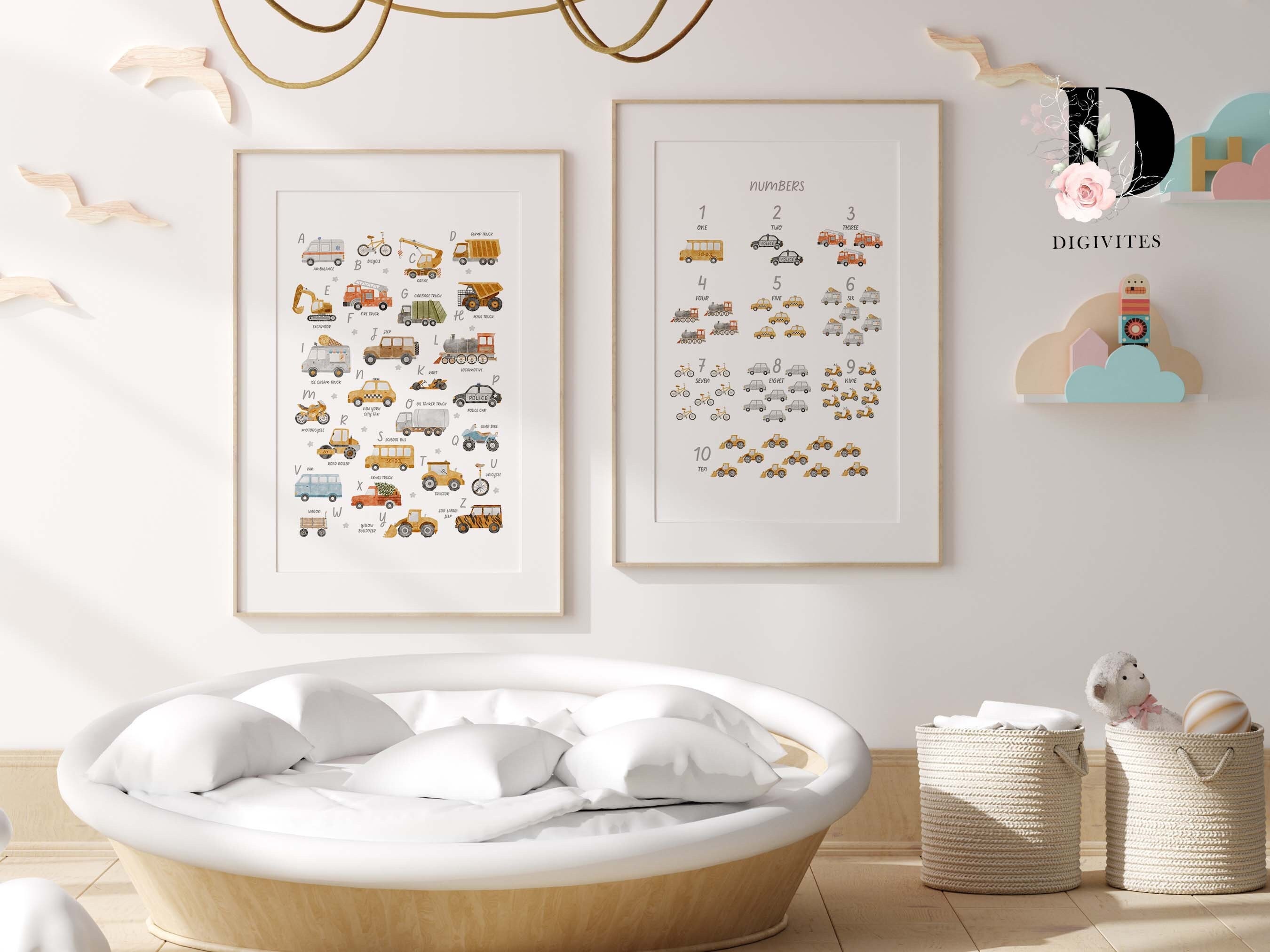 Poster Educativi Bambini A4 - Alfabeto, Numeri, Colori, Forme Per Camera E Scuola - Foto 9