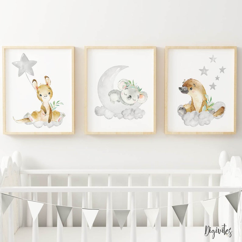 Nursery Wall Art Prints. Baby Nursery Decor. Australian Etsy Australia