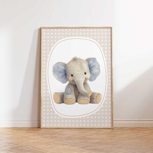 Safari Nursery Wall Art Set of 3, Baby Giraffe, Elephant, Lion Prints ...