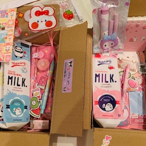 Kawaii Stationary Mystery Box, Mystery Bundle Scoops, Cute Stationary Sets, School Supplies, Gift Set, Plush Toy Box