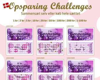 Opsparing Challenges | Spar op til lige hvad du ønsker dig  |  Passer til A6 Budget Binder
