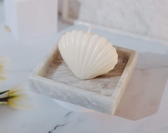 White Square Marble Vanity Tray, Jewelry & Makeup Organizer
