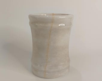 White Marble Pen/Pencil Holder, Desk Organizer