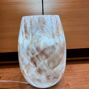 White Celestial Glow Marble Lampshade, Bedside Lamp, Living Room Lamp, Home Decor, Table Lamp, Table Setting, Housewarming Gift