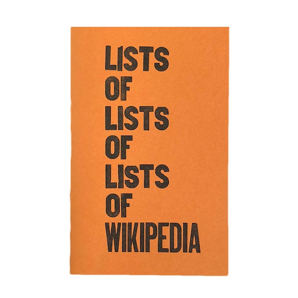 Lijsten van Lijsten van Lijsten van Wikipedia - handgemaakte zine