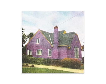 The Purple House 4-Color Process Risograph Print 8"x8"