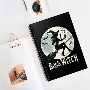 Boss Witch - Spiral Notebook - Ruled Lined Pages for Busy Witches & Creatives, Journal for Spell Planning and Daily Thoughts