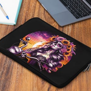 Soul Rider - Gothic Laptop Sleeve, Witchy Alternative Laptop Case, Travel Laptop Case, Gothic Style laptop Bag, Spooky Laptop Cover