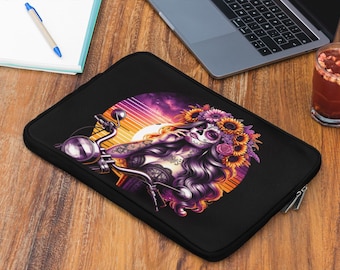 Soul Rider - Gothic Laptop Sleeve, Witchy Alternative Laptop Case, Travel Laptop Case, Gothic Style laptop Bag, Spooky Laptop Cover
