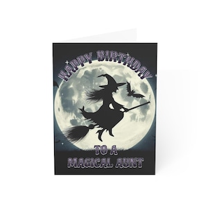 Magical Aunt - Gothic Greeting Card, Alternative Card, Witchy Birthday Card, Dark Fantasy Card, Gothic Birthday Card, Spooky Birthday Card