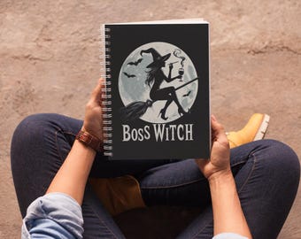 Boss Witch - Spiral Notebook - Ruled Lined Pages for Busy Witches & Creatives, Journal for Spell Planning and Daily Thoughts