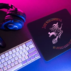 No Limits - Black - Gothic-Themed Mouse Pad, Witchy Mouse Mat, Fantasy Dark Art Aesthetics, Positive Affirmation, Gothic Decor, Witchy Home