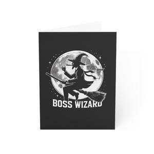 Boss Wizard - Gothic Greeting Card, Alternative Card, Witchy Birthday Card, Dark Fantasy Card, Greeting Card Alternatives, Gift for Him