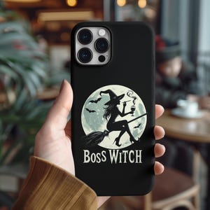 Boss Witch - Tough Cases - Black - For Samsung, Pixel, iPhone - Multiple Sizes Available - Gothic Phone Case, Witchy Vibes Cell Phone Cover