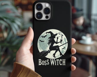 Boss Witch - Tough Cases - Black - For Samsung, Pixel, iPhone - Multiple Sizes Available - Gothic Phone Case, Witchy Vibes Cell Phone Cover