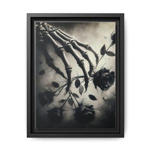 Eternal Decay - Framed Matte Canvas Art, Gothic Wall Art, Gothic Home Décor, Dark Fantasy Artwork, Halloween Inspired Artwork